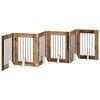vidaXL Klappbares Hundetor mit St&auml;ndern 6 stk. Altholz 362 cm