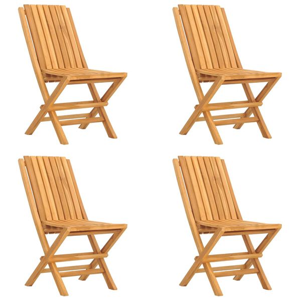 vidaXL 5-tlg. Garten-Essgruppe Massivholz Teak