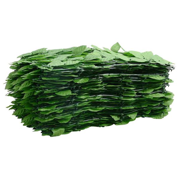 vidaXL Balkon-Sichtschutz mit Grünen Blättern 300x100 cm