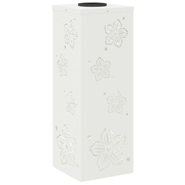 vidaXL Solar LED Weg Licht 2 pcs Wei&szlig; Kalt gewalzter Stahl