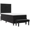 vidaXL Boxspringbett mit Matratze Schwarz 100 x 200 cm Samt