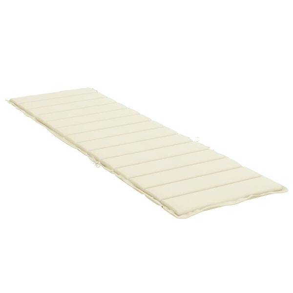 vidaXL Sonnenliegen-Auflage Creme 200x70x3 cm Oxford-Gewebe