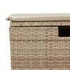 vidaXL 8-tlg. Garten-Sofagarnitur mit Kissen Beige Poly Rattan