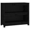 vidaXL B&uuml;cherregal Schwarz 80x35x68 cm Massivholz Kiefer