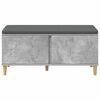 vidaXL Flurbank mit Kissen mit Speicher Beton Grau 60 x 38 x 46 cm
