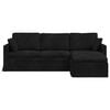 vidaXL Sofa Schwarz Gesamtabmessungen: 228 x 134 x 80 cm (B x T x H)