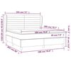 vidaXL Boxspringbett mit Matratze Creme 180x200 cm Stoff