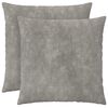 vidaXL Kissen mit Kissen HEERLEN 2 Stk. Hellgrau Mikrofaser Fleece