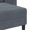 vidaXL 2-Sitzer-Sofa mit Chaiselongue L-Form Dunkelgrau 125 cm Samt