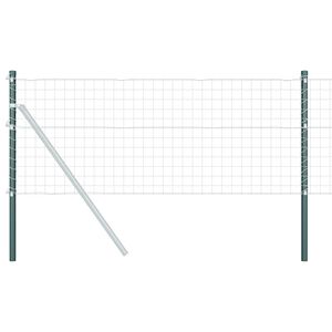 vidaXL Zaunpfosten 2 Stk. Gr&uuml;n 50 cm Pulverbeschichteter Stahl