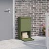 vidaXL Paketdrop-Box mit Speicher Olive Gr&uuml;n 44 x 22 x 82 cm Stahl