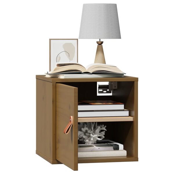 vidaXL Wandschr&auml;nke 2 Stk. Honigbraun 31,5x30x30 cm Massivholz Kiefer