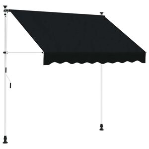 vidaXL Manuell einziehbare Markise Schwarz 300 cm