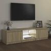 vidaXL TV-Schrank mit LED-Leuchten Sonoma-Eiche 140x40x36 cm