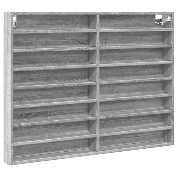 vidaXL Vitrinenschrank Grau Sonoma 100x8,5x75 cm Holzwerkstoff