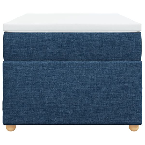 vidaXL Boxspringbett mit Matratze Blau 90x200 cm Stoff