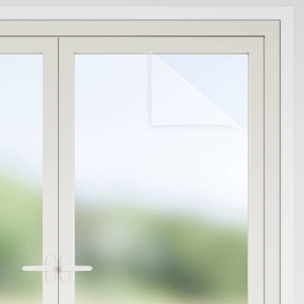 vidaXL Selbstklebende Fensterfolie Frostiges Wei&szlig; 60 x 500 cm PVC