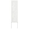 vidaXL Garten Sichtschutz-Leinwand Floral Wei&szlig; 32 x 140 cm