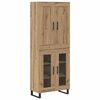 vidaXL Highboard Artisan-Eiche 69,5 x 34 x 180 cm Holzwerkstoff