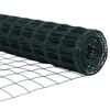 vidaXL Zaun mit Pfosten Gr&uuml;n 0,4 x 25 m Stahl und PVC
