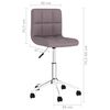vidaXL Esszimmerst&uuml;hle 2 Stk. Drehbar Taupe Stoff