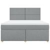 vidaXL Boxspringbett mit Matratze Hellgrau 180x200 cm Stoff