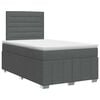 vidaXL Boxspringbett mit Matratze Dunkelgrau 120 x 190 cm Stoff