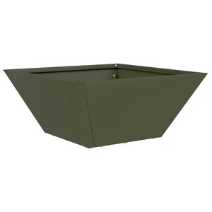 vidaXL Garten-Pflanzgef&auml;&szlig; Olive Gr&uuml;n 35 x 35 x 15 cm