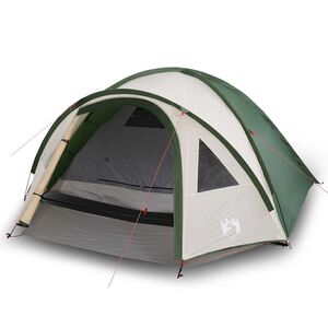 vidaXL Kuppel-Campingzelt 4 Personen Gr&uuml;n Wasserdicht