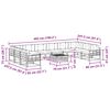 vidaXL Outdoor-Sofagarnitur mit Kissen 11 pcs Natur und Beige