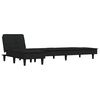vidaXL Schlafsofa in L-Form Schwarz 255x140x70 cm Samt