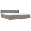 vidaXL Boxspringbett mit Matratze Taupe 200 x 200 cm Stoff