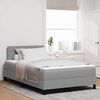 vidaXL Boxspringbett mit Matratze mit LED Hellgrau 120 x 190 cm Stoff