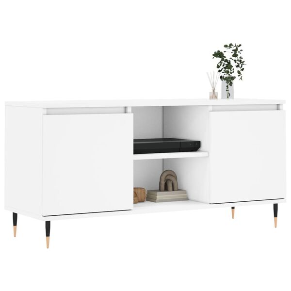 vidaXL TV-Schrank Wei&szlig; 104x35x50 cm Holzwerkstoff