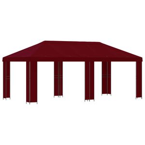 vidaXL Garten Pavillon 6 x 3 m Bordeauxrot Polyester und Stahl 190
