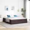 vidaXL Ottoman-Bett mit Matratze Dunkelbraun 180x200 cm Stoff