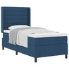 vidaXL Boxspringbett mit Matratze mit Kopfteil Blau 100 x 200 cm Stoff