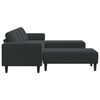 vidaXL Sofa Set Schwarz Samt