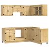 vidaXL Schrank SKI 8 Stk. Honigbraun Massives Kiefernholz