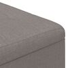 vidaXL Knopf Hocker mit Kissen Taupe 60 x 60 x 45 cm Stoff