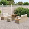 vidaXL Gartensofa-set 8 pcs Beige Poly-Rattan
