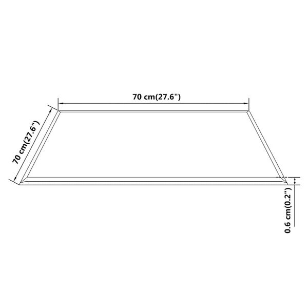 vidaXL Tischplatte aus gehärtetem Glas Quadratisch 700 x 700 mm