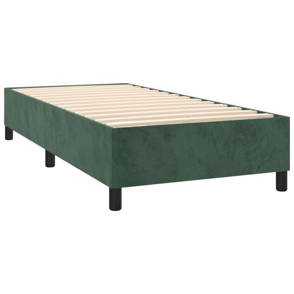 vidaXL Boxspringbettgestell Dunkelgr&uuml;n 80x200 cm Samt