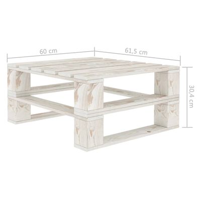 vidaXL 4-tlg. Garten-Lounge-Set aus Paletten Holz Weiß