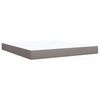 vidaXL Boxspringbett mit Matratze Taupe 180x200 cm Stoff