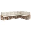 vidaXL Gartensofa-set 7 pcs Beige Poly-Rattan