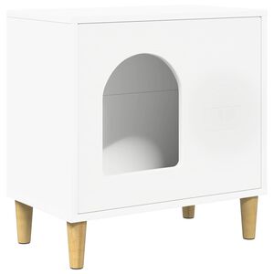 vidaXL Katzenhaus Wei&szlig; 51 x 30 x 52 cm Holzwerkstoff