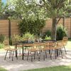 vidaXL Garten Essgruppe 9 pcs Braun Pulverbeschichteter Stahl