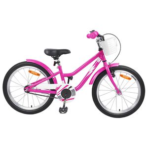 vidaXL Kinderfahrrad 18 Zoll f&uuml;r 5-7 Jahre alt Dunkelrosa