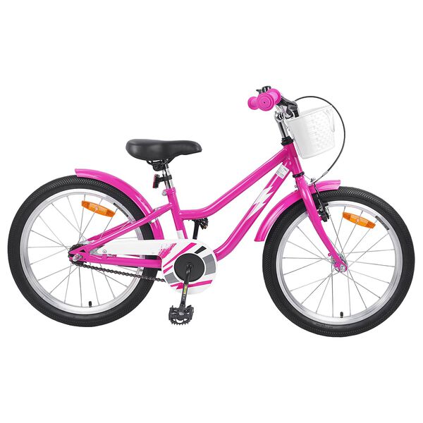 vidaXL Kinderfahrrad 18 Zoll f&uuml;r 5-7 Jahre alt Dunkelrosa
